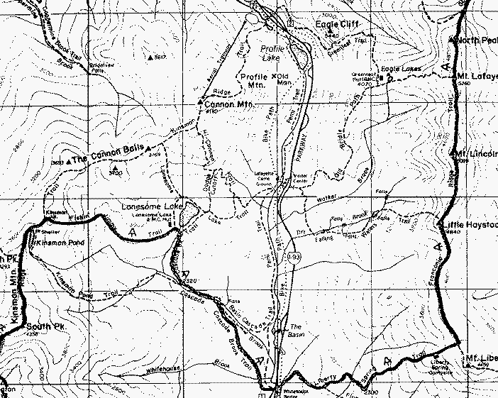 map of franconia and kinsman area