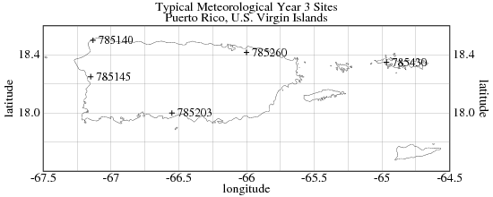 Typical Meteorological Year 3 Sites: Puerto Rico, U.S. Virgin Islands