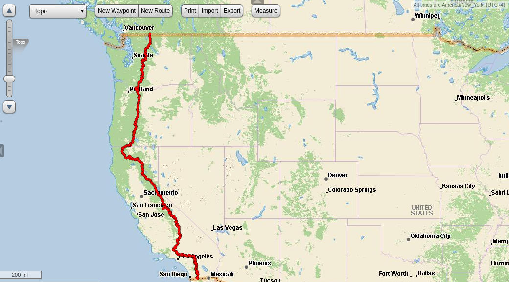 Pacific Crest Trail GPS Tracks for Garmin inReach