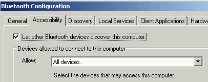 Enable other devices to discover the computer