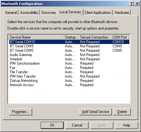 Add serial ports