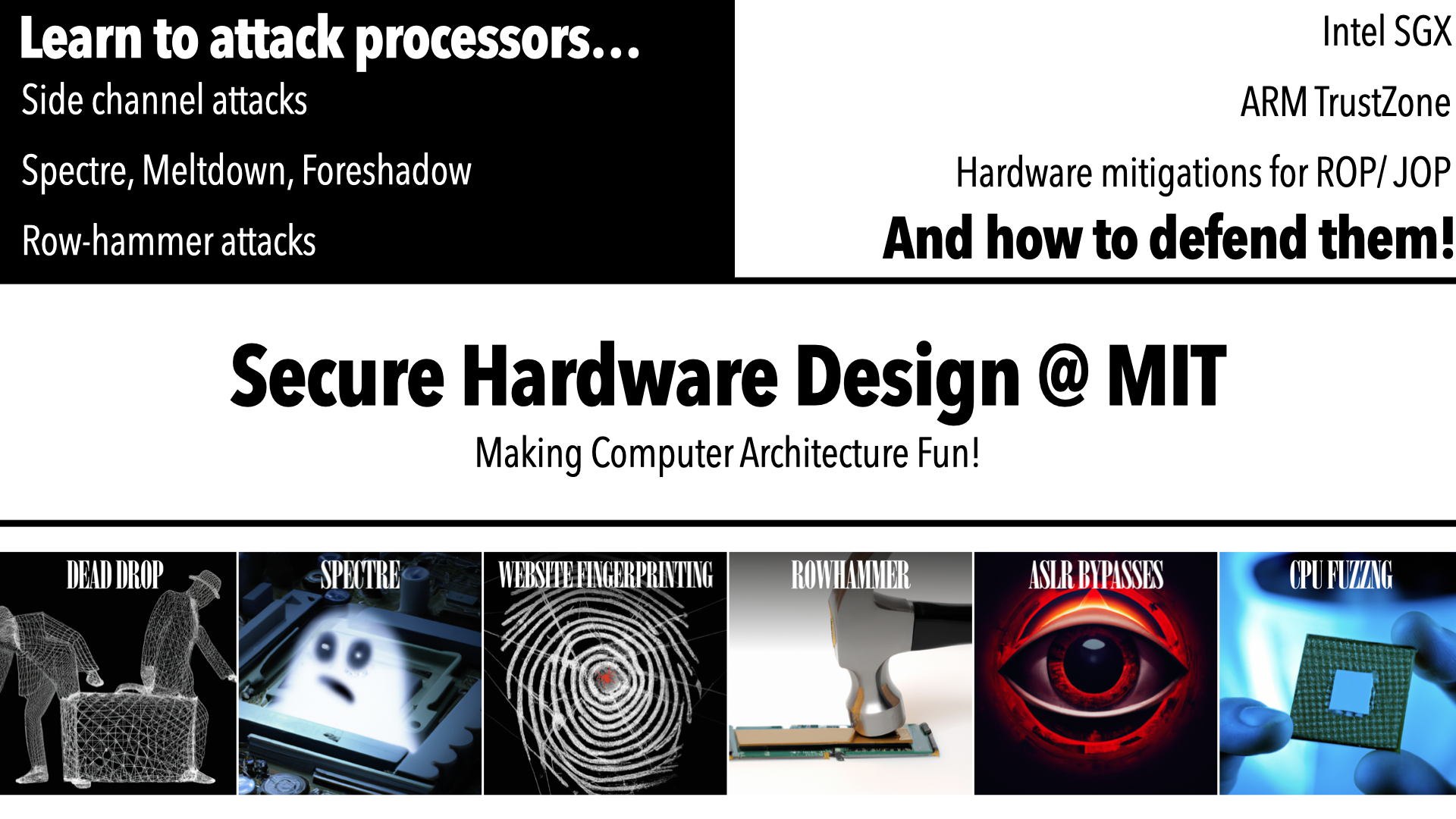 Secure Hardware Design
                                                       Course