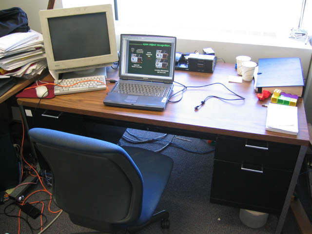 click to magnify view of my desk (although I cannot imagine why you would want to)