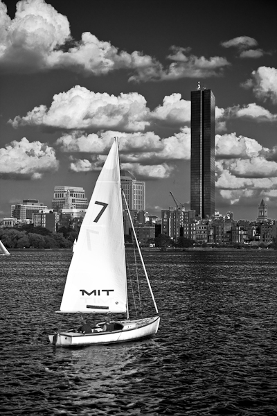 A sailboat on the Charles. June 21, 2008