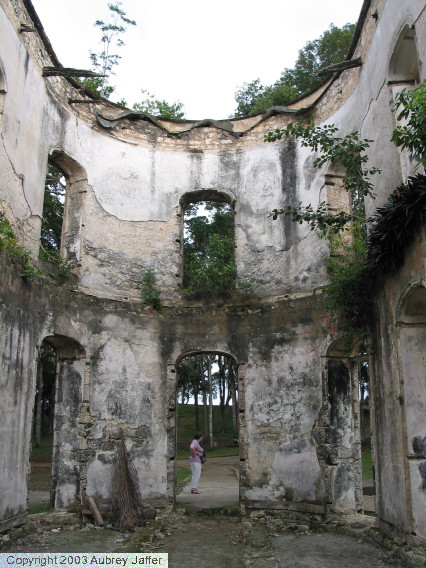 shell of two-story bay