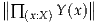 ∥          ∥
∥∏ (x:X )Y(x)∥