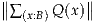 ∥         ∥
∥∑(x:B)Q (x)∥