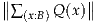 ∥         ∥
∥∑(x:B)Q (x)∥
