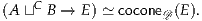 (A ⊔C B → E ) ≃ coconeD(E).
