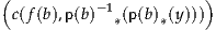 (                      )
 c(f(b),p(b)-1*(p(b)*(y)))