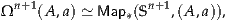 Ωn+1(A ,a) ≃ Map (Sn+1,(A,a)),
               *
