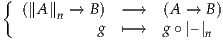 { (∥A∥  →  B)  -→   (A → B)
      n     g ↦-→   g∘ |–|
                         n
