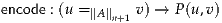 encode : (u =∥A∥n+1 v) → P(u,v)
