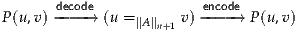 P(u,v) d-e-c-od-e→ (u =     v)-en-c-o-d→e P(u,v)
                ∥A∥n+1
