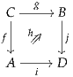      g
 C|-----//B|
  | h    |
f          j |
 A ----// D
     i
