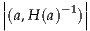 |         |
||(a,H (a)-1)||