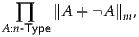  ∏    ∥A + A ∥m,
A :n-Type
