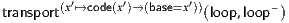        (x′↦→code(x′)→(base=x′))        –
transport                 (loop,loop )
