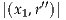      ′′
|(x1,r )|
