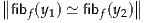 ∥                ∥
∥fibf(y1) ≃ fibf(y2)∥