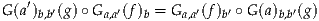    ′
G (a )b,b′(g)∘ Ga,a′(f)b = Ga,a′(f)b′∘ G(a)b,b′(g)
