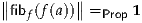 ∥         ∥
∥fibf(f(a))∥ =Prop 1

