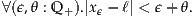 ∀(ϵ,θ : Q +).|xϵ- ℓ| < ϵ + θ.
