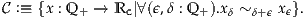 C :≡ {x : Q + → Rc|∀(ϵ,δ : Q +).xδ ~δ+ϵ xϵ}.
