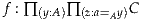 f : ∏ (y:A)∏ (z:a= y)C
              A
