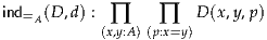 ind=A (D ,d) : ∏    ∏   D (x,y,p)
           (x,y:A) (p:x=y)

