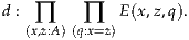 d :(∏x,z:A)(q∏:x=z)E(x,z,q).
