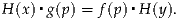      ▪          ▪
H (x) g(p) = f(p) H (y).
