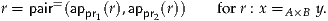 r = pair=(ap (r),ap   (r))    forr : x =   y.
          pr1    pr2               A×B

