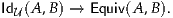 IdU(A ,B ) → Equiv(A,B).
