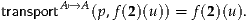        A↦→A
transport    (p,f(2)(u)) = f (2)(u).
