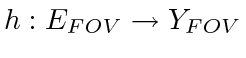 $ h: E_{FOV} \to Y_{FOV}$