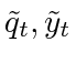 $ \tilde{q}_t,
\tilde{y}_t$