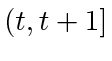 $ (t, t+1]$