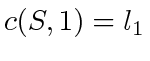 $ c(S, 1) = l_1$