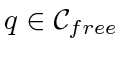 $ q \in \mathcal C_{free}$