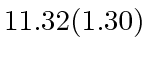 $ 11.32(1.30)$