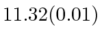 $ 11.32(0.01)$