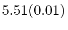 $ 5.51(0.01)$