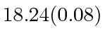 $ 18.24(0.08)$