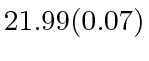 $ 21.99(0.07)$