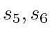 $ s_5, s_6$
