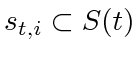 $ s_{t, i} \subset S(t)$