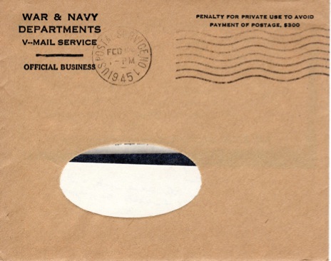 1945-02-xx V-MAIL envelope