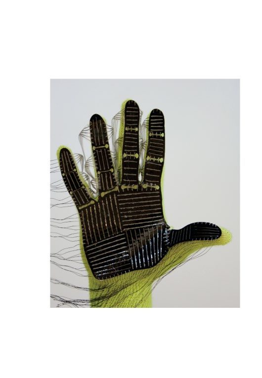 Knitted sensor glove with tactile sensing array